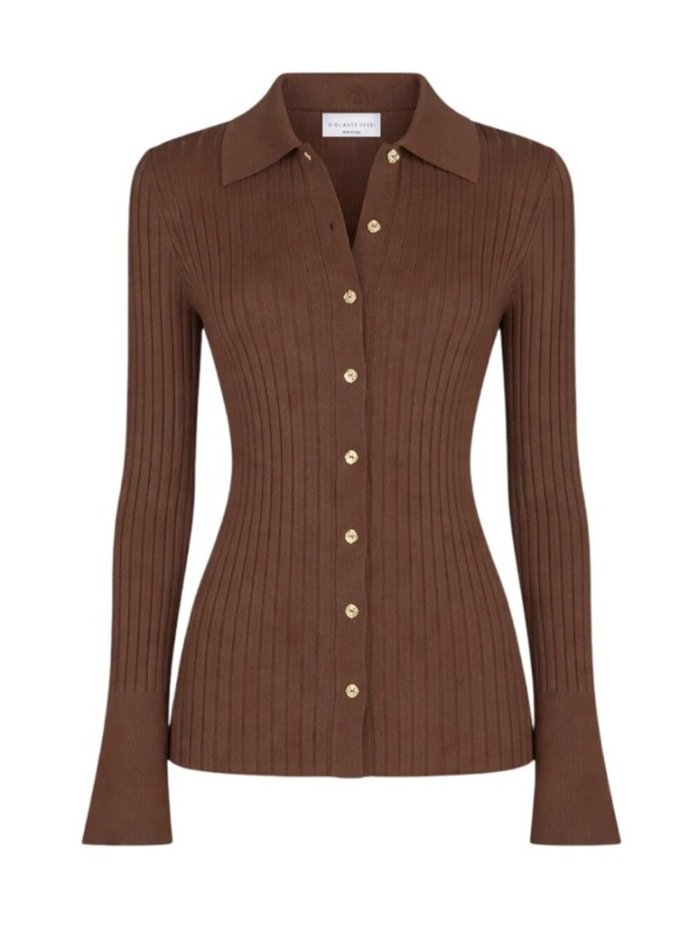 Violante Nessi Vattimo Knit Cardigan in Mocha Brown